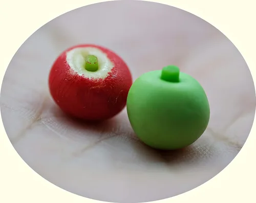 1shopforyou Mezcla realista de frutas artificiales realistas de manzana, 20 piezas, casa de muñecas, miniaturas, alimentos, cocina, n.º 2