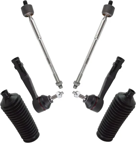 Miniatura 16 de TRQ Kit de dirección interior y exterior para lado del conductor y del pasajero delantero, con cremallera de dirección y fuelle de piñón compatible