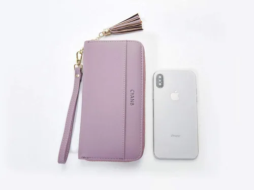 Miniatura 3 de Cyanb, carteras para mujeres, doblada, para muñeca, damas bolso largo con correa.