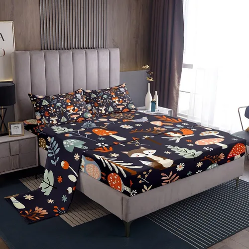 Miniatura 41 de Juego de sábanas con estampado camuflaje de la bandera estadounidense tamaño King, de Castle Fairy. Juego de ropa de cama de lujo de microfibra