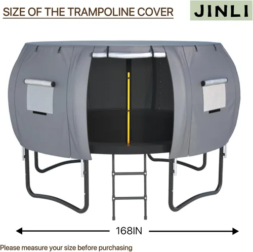 Miniatura 2 de Carpa Redonda para Trampolín de 14 Pies (Solo Carpa) Cubierta de Sombra para Trampolín Tela Oxford - Adecuada para Trampolines Redondos de 8 Postes