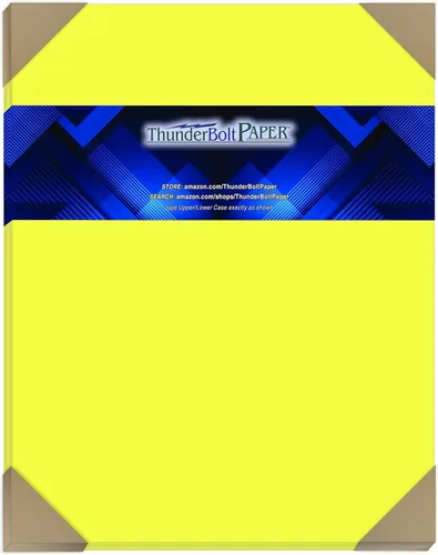 Miniatura 15 de 100 cartulina de color amarillo neón brillante fluorescente – 8.5 x 11 pulgadas (8.5 x 11 pulgadas) letra estándar Tamaño del volante – Papel