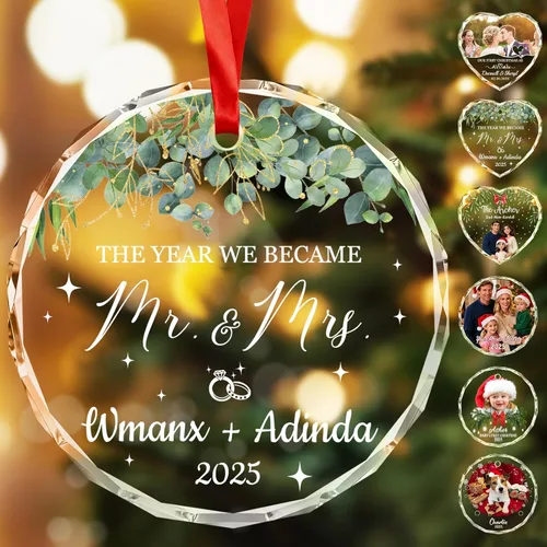 Miniatura 18 de Adornos de Navidad Personalizados Personalizados con Foto y Texto para Decoraciones de Árbol de Navidad, Regalos
