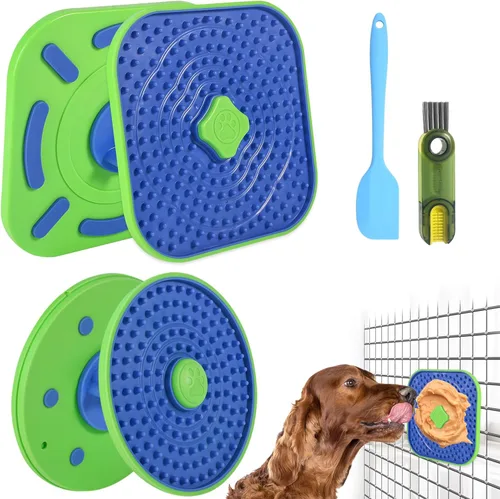 Miniatura 9 de Tapete interactivo para lamer jaula de perro, almohadilla de alimentación, alivio del aburrimiento y la ansiedad, mantequilla de maní y placa