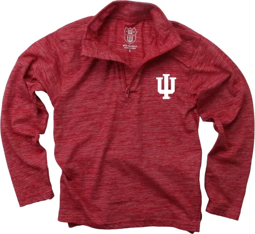 Miniatura 24 de Wes and Willy Camiseta de manga larga con cremallera de 1/4 para niños, para fanáticos de los deportes universitarios, de hilo nublado