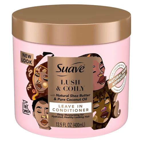 Suave Professionals Natural Shea Butter Coconut Nourish & Strengthen - Acondicionador sin enjuague, 13.5 fl oz