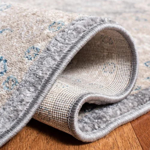 Miniatura 6 de Safavieh Sofia Collection SOF330B, tapete clásico color gris claro y beige, Polipropileno