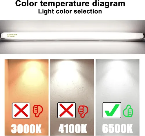 Miniatura 7 de Konideke Paquete de 8 bombillas fluorescentes T5 de 21 pulgadas, 13 W, luz diurna 6500K, F13T5D para debajo del gabinete, base G5 de 750 lúmenes
