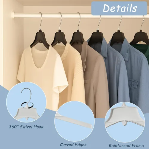 Miniatura 3 de King Mills Perchas extra anchas, perchas para colgar Ropa, perchas extra grandes de 19 pulgadas, ideales para abrigos de gran tamaño, chaquetas
