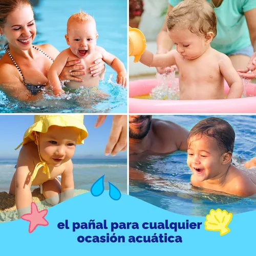 Miniatura 9 de Pañales de natación Pampers - Splashers - Tamaño 5+, 17 unidades, pantalones de natación desechables para bebé sin huecos