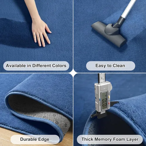 Miniatura 5 de Amearea Alfombras modernas para dormitorio, sala de estar, alfombra de espuma viscoelástica gruesa de 4 x 6 pies, alfombra de espuma viscoelástica