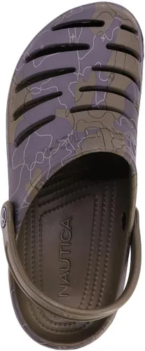 Miniatura 5 de Nautica Zuecos para hombre, sandalias deportivas deportivas, sin cordones con correa trasera ajustable, (zapatos de aguapantuflas peludas) River Edge
