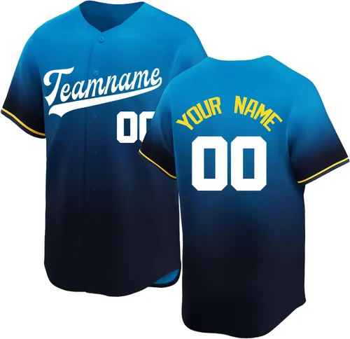 Miniatura 20 de Camiseta de béisbol personalizada cosida con el nombre del equipo, número de equipo, camisas con logotipo, uniforme deportivo impreso para hombres