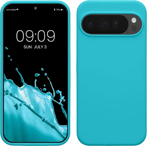 Miniatura 530 de kwmobile Funda Compatible con Google Pixel 6 Pro - Funda de teléfono de silicona TPU con acabado suave - Azul Arrecife