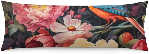 Miniatura 11 de Elegant Leaves - Funda de almohada de poliéster (20 x 54 pulgadas), color burdeos