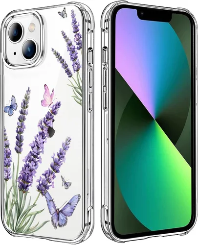Miniatura 52 de Funda transparente de girasol compatible con iPhone SE 2022 SE 2020 7 8, funda trasera floral para niñas y mujeres, funda protectora transparente
