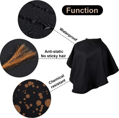 Miniatura 6 de Babero impermeable para salón de belleza, 2 unidades, para peluquería, tinte para peluquería, para clientes y artistas
