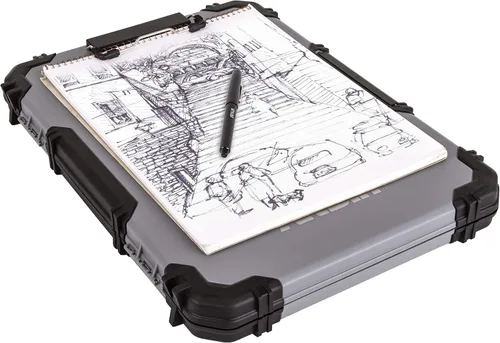 Miniatura 4 de ArtBin 6838AG - Tablero de dibujo, superficie de dibujo portátil con almacenamiento interno de arte y manualidades, color gris