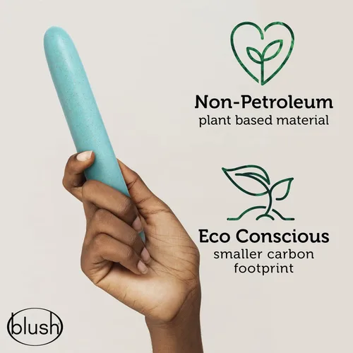 Miniatura 4 de Blush Gaia® Eco - Vibrador delgado y silencioso de 7 pulgadas, BioFeel a base de plantas, sostenible para clítoris, placer vaginal y anal