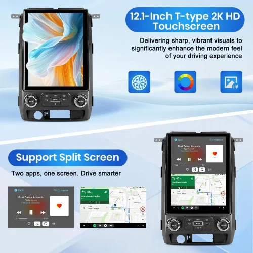 Miniatura 6 de Android [4GB+64GB] Radio de coche estéreo TS18 para Ford F150 2009-2012 con cámara de visión trasera