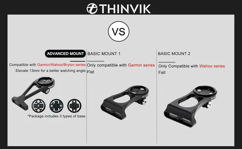 Miniatura 2 de Thinvik Soporte para computadora de bicicleta para Garmin Edge, Gopro Combo Mount, compatible con todas las computadoras GPS Garmin Series 1030 1000