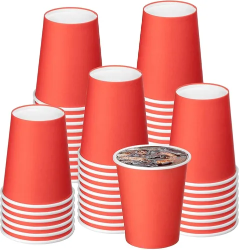 Miniatura 9 de Paquete de 25 vasos de papel desechables negros de 8 onzas, tazas de café caliente, taza de té de papel, vasos desechables, vasos para bebidas