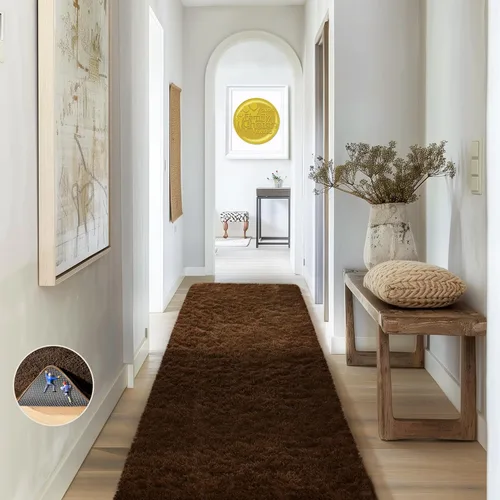 Miniatura 106 de Ophanie Alfombra Verde de Césped, Alfombras de Área para Dormitorio, Alfombra Shag Esponjosa de 4x6 pies, Suave Peluda Afelpada Linda para Niños 7