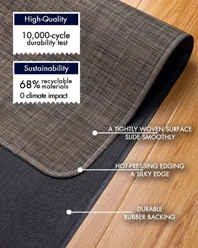 Miniatura 4 de Alfombrilla para silla de oficina para suelo de madera dura debajo del escritorio, alfombrilla para silla rodante de computadora para suelo