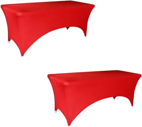 Miniatura 10 de 2 manteles de 6 pies, mantel de elastano color morado claro, mantel rectangular elástico ajustable de 6 pies, protector de mesa lavable de 6 pies