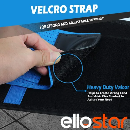 Miniatura 7 de ellostar Entrenador de cintura para mujer: banda de sudor para grasa del vientre, control de abdomen, soporte de espalda, faja moldeadora de Azul