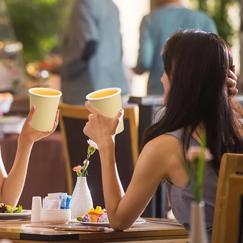 Miniatura 25 de Vasos de papel de 8 onzas, paquete de 150 unidades, tazas de café de papel desechables para bebidas calientes o frías para fiestas, picnic, Azul