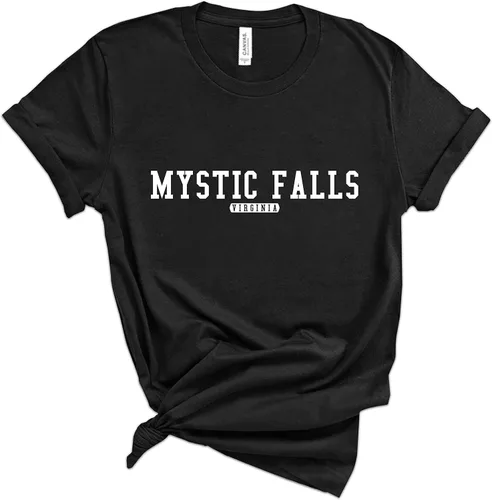 Camiseta Mystic Falls Virginia, estilo vintage universitario, camiseta inspirada en la televisión, regalo para mujeres y hombres