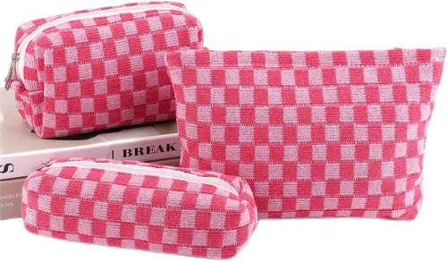 Miniatura 12 de EIMMBD Juego de 6 bolsas de maquillaje de gran capacidad, bolsa de cosméticos de viaje, bolsa de aseo organizadora, bonita bolsa de maquillaje