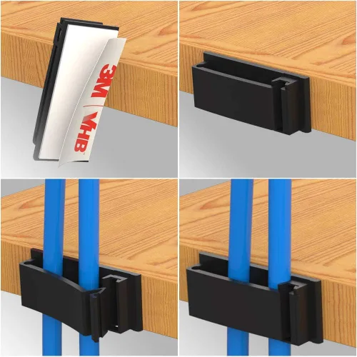 Miniatura 7 de XIAOXI Clips para cables con fuerte autoadhesivo, abrazaderas de alambre multiusos para organización de cables y corridos de cables, soporte