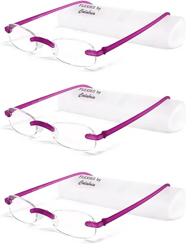 Miniatura 9 de Calabria 714 Anteojos de lectura sin montura con lentes transparentes, color carbón, lentes de lectura para hombres y mujeres, lectores