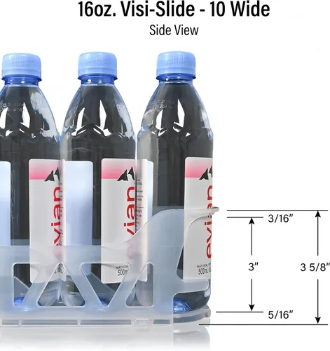 Miniatura 4 de Display Technologies Visi-Slide Organizador de Bebidas para Nevera, Organizador de Latas de Soda, Deslizador Alimentado por Gravedad para Estantes