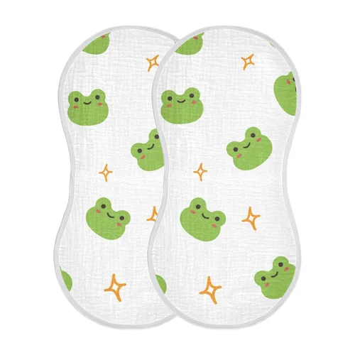 Miniatura 9 de Juego de 1 paños de muselina para bebé, suaves y absorbentes, con estampado de vaca, baberos, toalla facial para niños recién nacidos, 22 x 11 Vaca