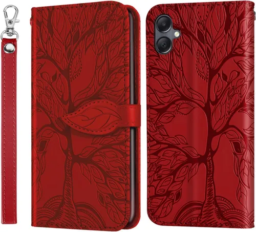 Miniatura 12 de Samsung Galaxy A03s - Funda tipo cartera con tarjetero y ranura a prueba de golpes, de piel sintética, con función atril y protección magnética