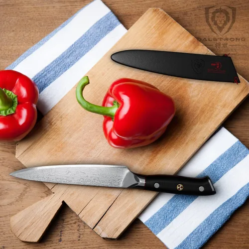 Miniatura 5 de DALSTRONG Cuchillo utilitario - Shogun Series Petty - Damasco - Japonés AUS-10V Super Steel - Tratamiento térmico al vacío - 6 pulgadas - Funda