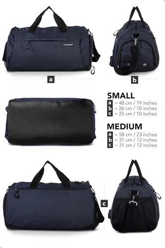 Miniatura 7 de Fitgriff Bolsa de gimnasio para hombres y mujeres con compartimento para zapatos y artículos húmedos, bolsa de lona para viajes, deportes, fitness