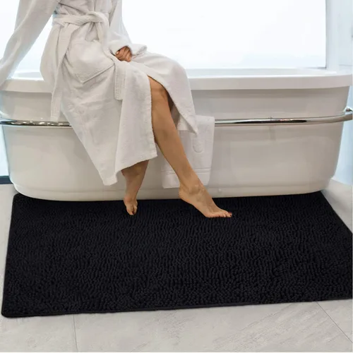 Miniatura 17 de Alfombras de baño Secura, 47 x 28 pulgadas, extra suaves y gruesas, alfombra de baño absorbente de agua, lavable a máquina, alfombras de baño Azul