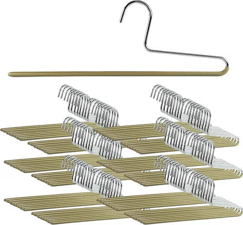 Miniatura 14 de Mawa by Reston Lloyd - Percha antideslizante para ropa que ahorra espacio con una sola barra para pantalones, estilo KH/1, juego de 30, color rojo