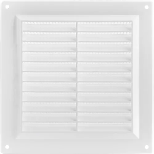 Miniatura 9 de Cubierta de ventilación negra de 5 x 12 pulgadas (exterior), rejilla de ventilación de plástico con malla protectora, cubierta de ventilación