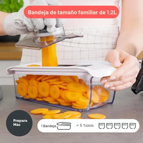 Miniatura 6 de Fullstar Cortador de mandolina para cocina, rallador de queso, espiralizador de verduras y rebanador de verduras para cocinar y preparar comidas