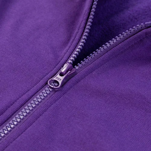 Miniatura 4 de DEESPACE Sudadera con capucha de vellón cepillado suave con cremallera completa y bolsillo canguro para niños y niñas