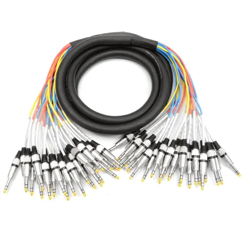 Miniatura 6 de Cable Serpiente TRS de 4 Canales de 1/4" - 5 Pies de Largo - Extremos Reparables - Serpiente de Efectos de Audio Profesional para Presentaciones