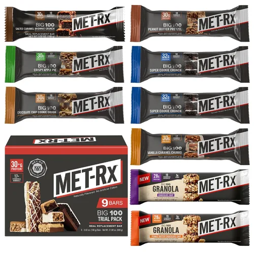 Miniatura 11 de MET-Rx Big 100 barras de proteínas colosales, Blueberry Cobbler, barras de reemplazo de comidas, 4