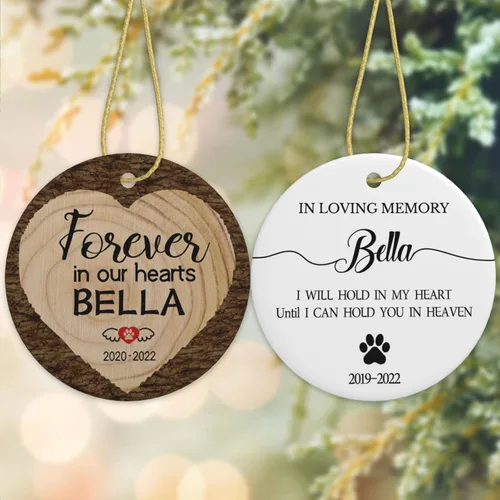 Miniatura 7 de Adorno conmemorativo personalizado para perro, 2025, con imagen de perro, foto y nombre, adornos para árbol de Navidad, regalo personalizado