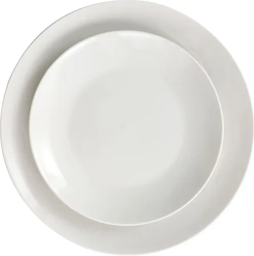 Miniatura 5 de Elama Camellia - Juego de vajilla de 16 piezas con tazones dobles de porcelana