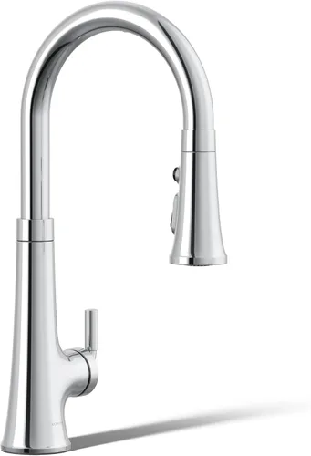 Miniatura 22 de KOHLER 23767-BL Grifo de tono de barra de cocina de un solo mango, grifo de fregadero de preparación, grifo de barra húmeda, grifo para fregadero